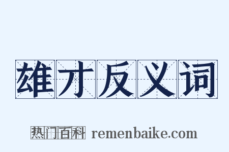 雄才反义词是什么意思的图片